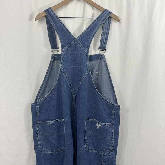 Guess Vintage 90s Y2K Medium Blue Wash Overalls USA Cotton Size XL Style 11737 - Picture 12 of 16